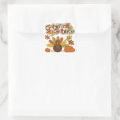 herfst verlaat turkije gobble happy thanksgiving vierkante sticker (Tas)