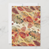 Herfst verlaat verjaardagsfeestje kaart (Achterkant)