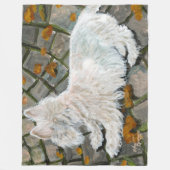 Herfst verlaat Westie op patio Fleece Deken (Voorkant)