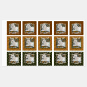 Herfst verlaat Westie op patio Labels (Vel)