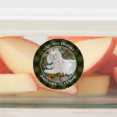 Herfst verlaat Westie op patio Labels (Aangebracht)