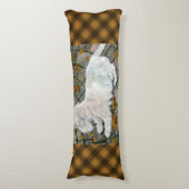 Herfst verlaat Westie op patio Lichaamskussen (Voorkant Verticaal)