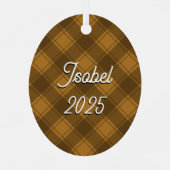 Herfst verlaat Westie op patio Metalen Ornament (Achterkant)