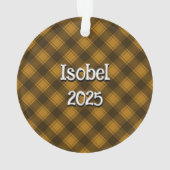 Herfst verlaat Westie op patio Ornament (achterkant)