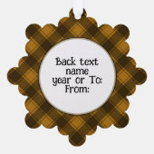 Herfst verlaat Westie op patio Ornament Kaart (Achterkant)