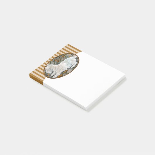 Herfst verlaat Westie op patio Post-it® Notes (Schuin)