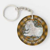 Herfst verlaat Westie op patio Sleutelhanger (Voorkant)