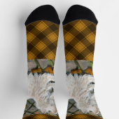 Herfst verlaat Westie op patio Sokken (Top)