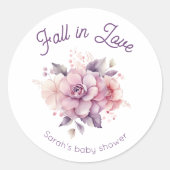Herfst Verliefd herfst Bloemen baby Bloom baby sho Ronde Sticker (Voorkant)