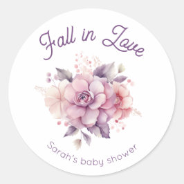 Herfst Verliefd herfst Bloemen baby Bloom baby sho Ronde Sticker