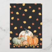 Herfst verliefd op Baby Baby shower Folie Uitnodiging (Achterkant)