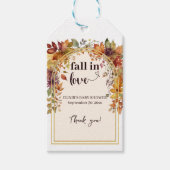 Herfst verliefd op Baby herfstbladeren douche Cadeaulabel (Voorkant)