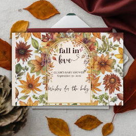 Herfst verliefd op Baby herfstbladeren douche Gastenboek