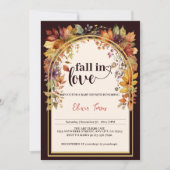 Herfst verliefd op Baby herfstbladeren douche Kaart (Voorkant)