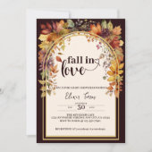 Herfst verliefd op Baby herfstbladeren douche Kaart (Voorkant)