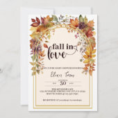 Herfst verliefd op Baby herfstbladeren douche Kaart (Voorkant)