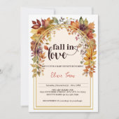 Herfst verliefd op Baby herfstbladeren douche Kaart (Voorkant)