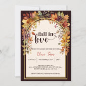 Herfst verliefd op Baby herfstbladeren douche Kaart (Voorkant)