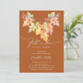 Herfst verliefd op Baby herfstbladeren douche Kaart (Staand voorkant)