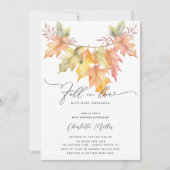 Herfst verliefd op Baby herfstbladeren douche Kaart (Voorkant)