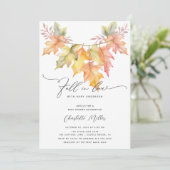 Herfst verliefd op Baby herfstbladeren douche Kaart (Staand voorkant)