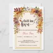 Herfst verliefd op Baby herfstbladeren douche Kaart (Voorkant)