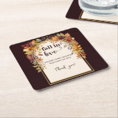 Herfst verliefd op Baby herfstbladeren douche Kartonnen Onderzetters (Schuin)