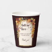 Herfst verliefd op Baby herfstbladeren douche Papieren Bekers (Voorkant)