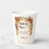 Herfst verliefd op Baby herfstbladeren douche Papieren Bekers (Voorkant)