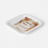 Herfst verliefd op Baby herfstbladeren douche Papieren Bordje (Gebogen)