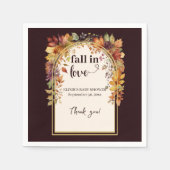 Herfst verliefd op Baby herfstbladeren douche Servet (Voorkant)