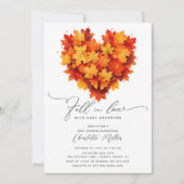 Herfst verliefd op Baby leaf hart Baby shower Kaart (Voorkant)