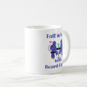 Herfst verliefd op bordspellen meeple motto koffiemok (Voorkant rechts)