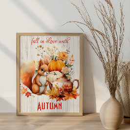 Herfst verliefd op de herfst - Gezellige Herfst Poster