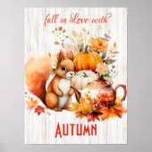 Herfst verliefd op de herfst - Gezellige Herfst Poster (Voorkant)