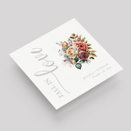 Herfst verliefd op deze  bruiloft servet