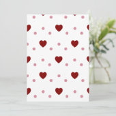 Herfst verliefd op deze naadloze hartpatronen kaart (Staand voorkant)