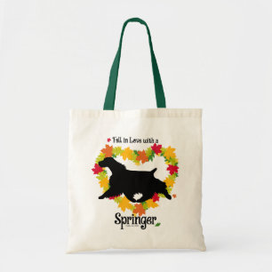 Herfst verliefd op een Springer Spaniel Tote Bag