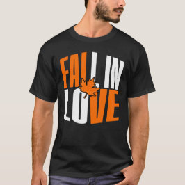 Herfst verliefd op herfstblad t-shirt