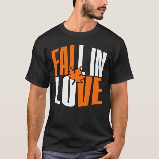 Herfst verliefd op herfstblad t-shirt (Voorkant)