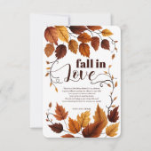 Herfst verliefd op herfstbladeren Baby shower Bedankkaart (Voorkant)