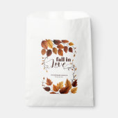 Herfst verliefd op herfstbladeren Baby shower Bedankzakje (Voorkant)