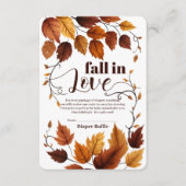 Herfst verliefd op herfstbladeren Baby shower Informatiekaartje (Voorkant)