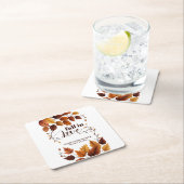 Herfst verliefd op herfstbladeren Baby shower Kartonnen Onderzetters (Insitu)