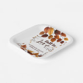 Herfst verliefd op herfstbladeren Baby shower Papieren Bordje (Gebogen)