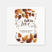 Herfst verliefd op herfstbladeren Baby shower Servet (Voorkant)