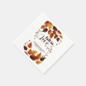 Herfst verliefd op herfstbladeren Baby shower Servet (Hoek)