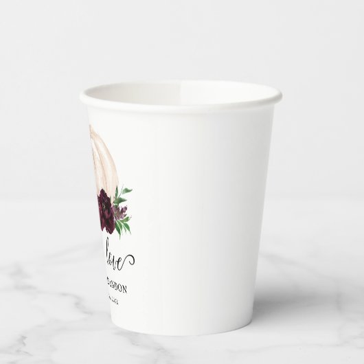 Herfst verliefd op herfstbruiloft papieren bekers (Links)