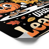 Herfst Verliefd Op Het Leren Van De Herfstpompoenl Poster (Hoek)