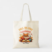 Herfst Verliefd Op Het Leren Van Grappig Halloween Tote Bag (Achterkant)